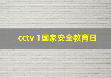 cctv 1国家安全教育日